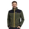 Pánská svetrová mikina, khaki, černá, hořčicové šití