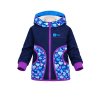 dívčí softshellová bunda, modrá, srdce