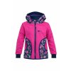 dívčí softshellová bunda, růžová, zahrada