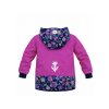 dívčí softshellová bunda, fialová, zahrada, záda
