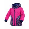 dívčí softshellová bunda, růžová, zahrada, polobok