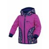 dívčí softshellová bunda, fialová, zahrada, polobok