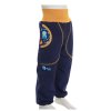 Jarní softshellové kalhoty pro kluky, tm. modré, hořčicová, roboti