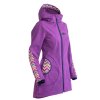 dámský softshellový kabát, fialový, chevron, bok