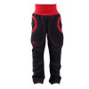 dětské softshellové kalhoty SLIM, černé, červená