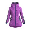 dámský softshellový kabát, fialový, zahrada