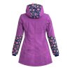 dámský softshellový kabát, fialový, zahrada, zada