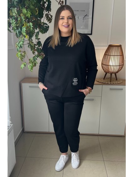 Pohodlná dámska plus size súprava Malera čierna