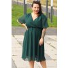 Krátke spoločenské letné šifónové šaty pre moletky Debbie zelené