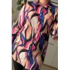 Dámska predĺžená košeľa s dlhým rukávom pre moletky Evans farebná vzorovaná
