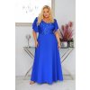 Dlhé spoločenské šaty s flitrami a s rozšírenou sukňou pre moletky Clementine kráľovské modré