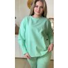 Jednoduchý pohodlný plus size komplet Julie mentolový