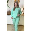 Jednoduchý pohodlný plus size komplet Julie mentolový