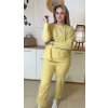 Jednoduchý pohodlný plus size komplet Julie žltý