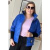Krátka dámska prechodná plus size bunda Lorien modrá