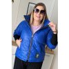 Krátka dámska prechodná plus size bunda Lorien modrá