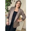 Elegantné dámske plus size sako s dlhými rukávmi Khloe fango