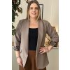 Elegantné dámske plus size sako s dlhými rukávmi Khloe fango
