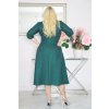 Krátke dámske spoločenské šaty s jemným leskom pre moletky Timera zelené