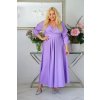 Dlhé dámske šaty s rozparkami na rukávoch pre moletky Sabine svetlofialové