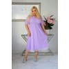 Vzdušné dámske midi šaty s tylom pre moletky Lydia svetlofialové