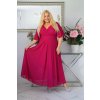 Dlhé dámske spoločenské šaty pre moletky Vanes fuchsiové
