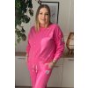 Dámska bavlnená plus size tepláková súprava Tandila ružová