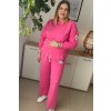 Dámska bavlnená plus size tepláková súprava Tandila ružová