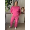 Dámska bavlnená plus size tepláková súprava Tandila ružová
