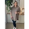 Predĺžená oversize košeľa na gombíky pre moletky Simone fango