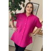 Predĺžená oversize košeľa na gombíky pre moletky Simone fuchsiová