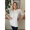Predĺžená oversize košeľa na gombíky pre moletky Simone biela
