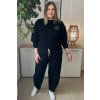 Pohodlná dámska plus size tepláková súprava Nensy čierna