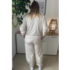 Pohodlná dámska plus size tepláková súprava Nensy béžová
