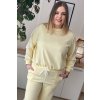 Pohodlná dámska tepláková súprava pre moletky Kendy žltá