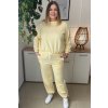 Pohodlná dámska tepláková súprava pre moletky Kendy žltá