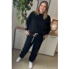 Pohodlná dámska tepláková súprava pre moletky Kendy čierna