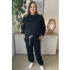 Pohodlná dámska tepláková súprava pre moletky Kendy čierna