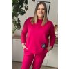 Pohodlná dámska plus size súprava Malera cyklaménová