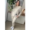 Pohodlná dámska plus size súprava Malera béžová
