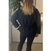 Krátka dámska bunda na zips pre moletky Samia čierna