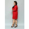 Krátke bavlnené basic šaty pre moletky Abby červené