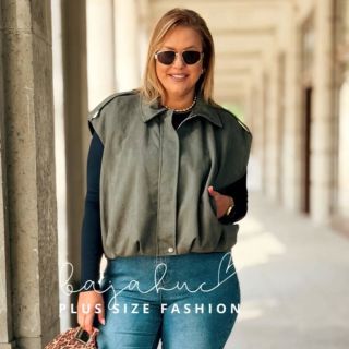 🍂 Krátka semišová vesta na zips MARGARET 🍂 UNI (cez prsia 100-130cm) 43€...