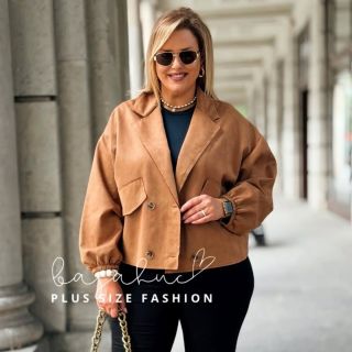 🍂 Krátka semišová bunda na gombíky ULRIKA🍂 UNI (cez prsia 100-130cm) 38€...