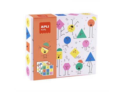 Sada geometrických samolepek Emoce_Apli Kids