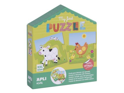 Moje první puzzle se samolepkami_Apli Kids