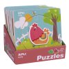 4668 2 drevene vrstvene puzzle slepice sada apli kids