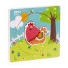 Dřevěné vrstvené puzzle Slepice_Apli Kids