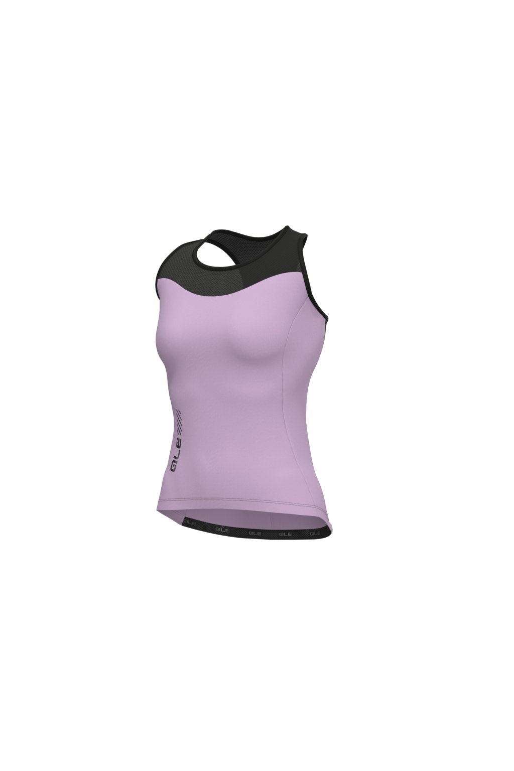Dámský letní cyklistický dres bez rukávů ALÉ PRAGMA COLOR BLOCK, peonia