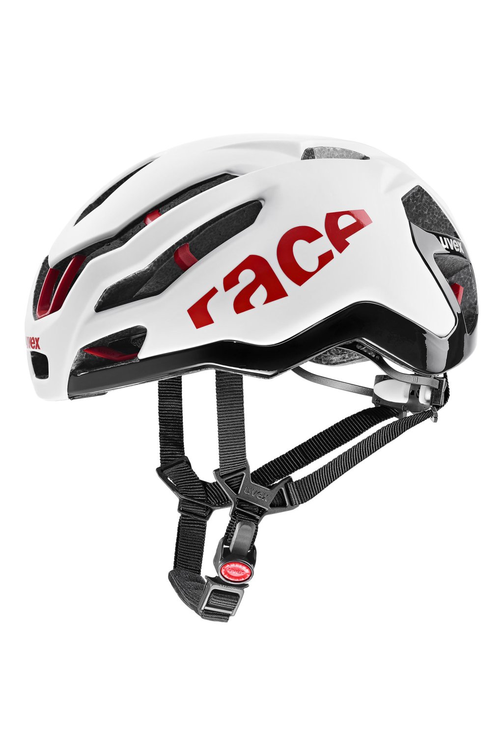Cyklistická helma UVEX RACE 9, WHITE - RED